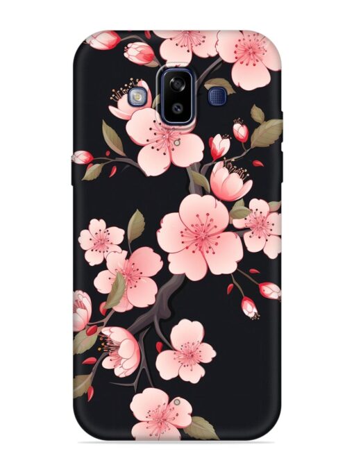 Cherry Blossom Embossed Soft Silicone Case for Samsung Galaxy J7 Duo