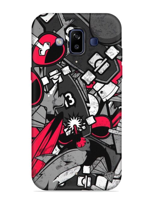 Fictional Doodle Embossed Soft Silicone Case for Samsung Galaxy J7 Duo