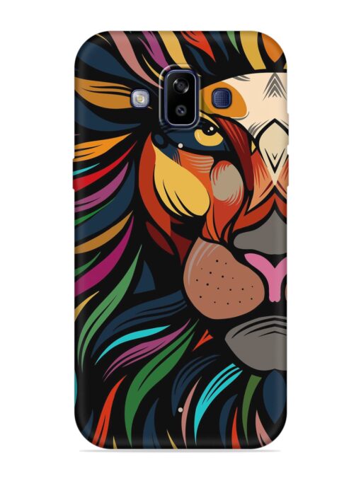 Trippy Lion Art Embossed Soft Silicone Case for Samsung Galaxy J7 Duo