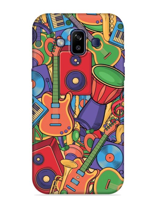 Colorful Music Art Embossed Soft Silicone Case for Samsung Galaxy J7 Duo