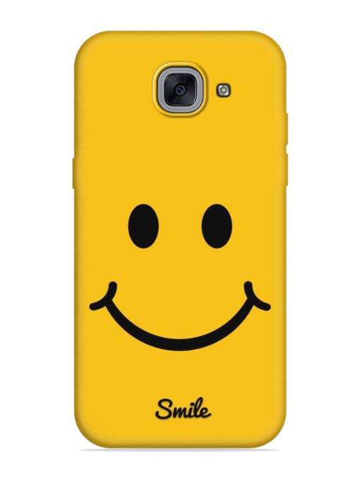 Yellow Smiley Embossed Soft Silicone Case for Samsung Galaxy J7 Max