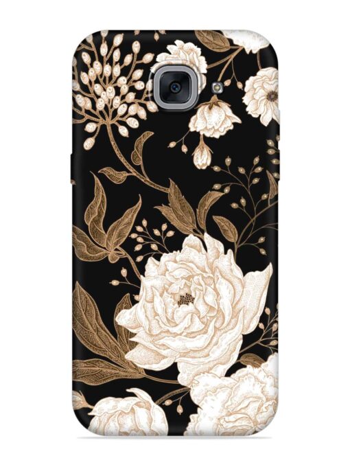 Peonies Roses Floral Embossed Soft Silicone Case for Samsung Galaxy J7 Max Zapvi