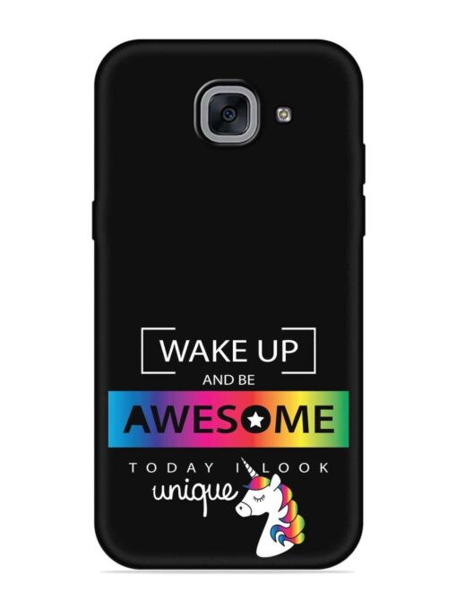 Inspirational Quote Unicorn Embossed Soft Silicone Case for Samsung Galaxy J7 Max Zapvi