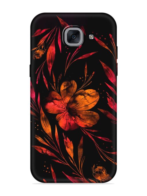 Red Flower Painting Embossed Soft Silicone Case for Samsung Galaxy J7 Max Zapvi