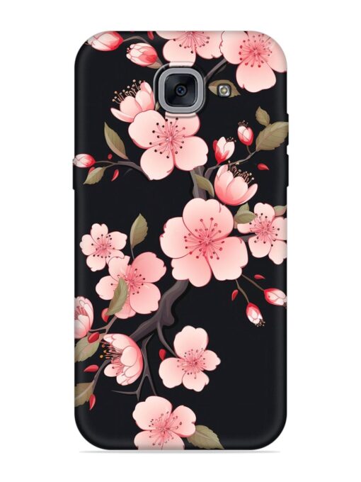 Cherry Blossom Embossed Soft Silicone Case for Samsung Galaxy J7 Max Zapvi