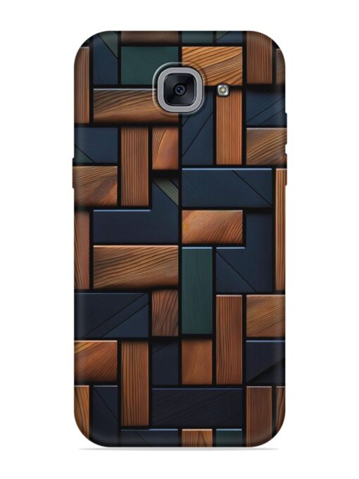 Wooden Background Cubes Embossed Soft Silicone Case for Samsung Galaxy J7 Max Zapvi