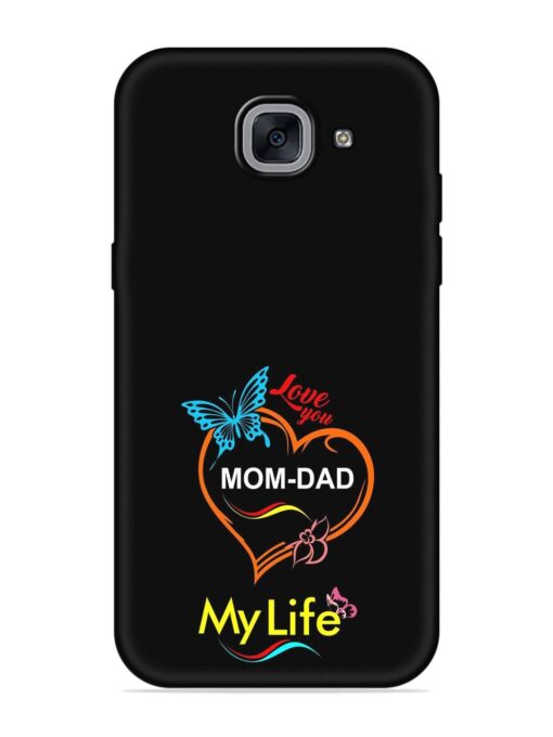 Love You Mom Dad Embossed Soft Silicone Case for Samsung Galaxy J7 Max