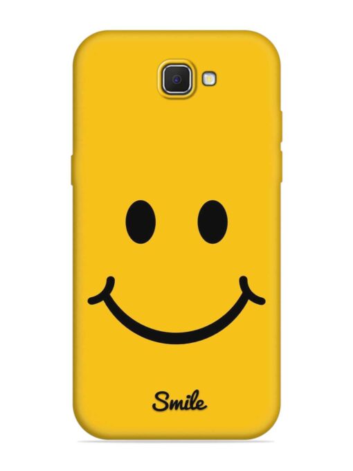 Yellow Smiley Embossed Soft Silicone Case for Samsung Galaxy J7 Prime