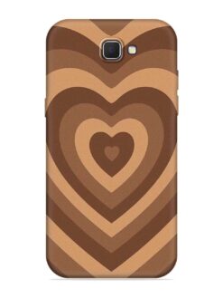 Brown Heart Embossed Soft Silicone Case for Samsung Galaxy J7 Prime