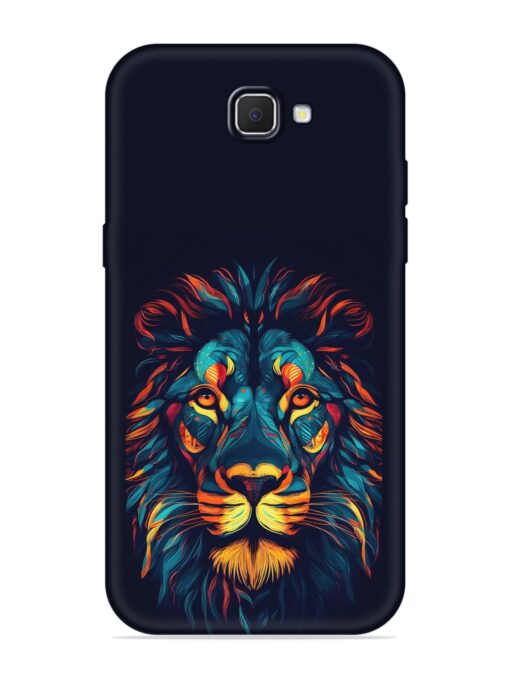 Colorful Lion Embossed Soft Silicone Case for Samsung Galaxy J7 Prime