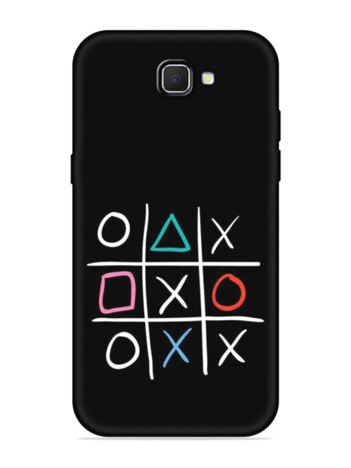 Super Neon Tic-Tac-Toe Embossed Soft Silicone Case for Samsung Galaxy J7 Prime