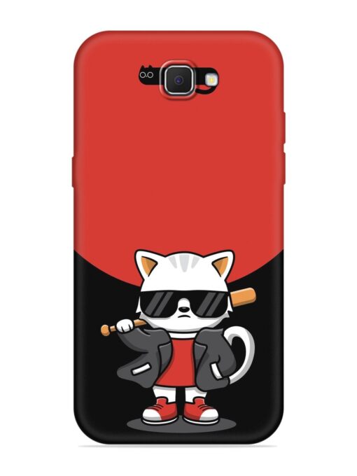 Cool Little Bear Cartoon Embossed Soft Silicone Case for Samsung Galaxy J7 Prime