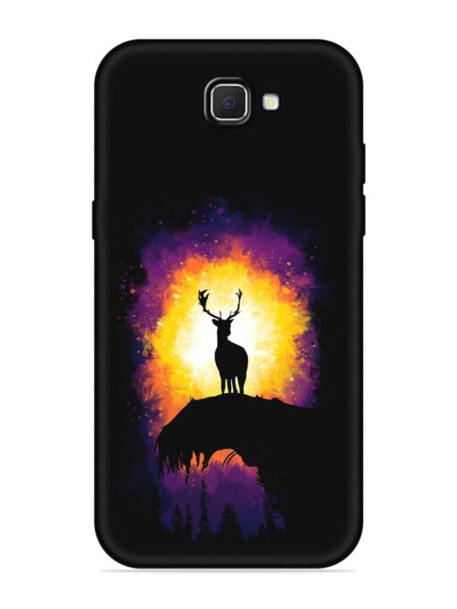 Elk Animal Art Embossed Soft Silicone Case for Samsung Galaxy J7 Prime