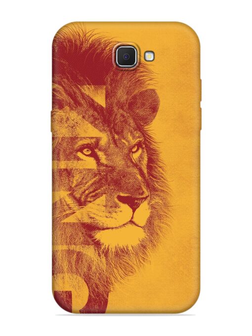 Gold Lion Crown Art Embossed Soft Silicone Case for Samsung Galaxy J7 Prime