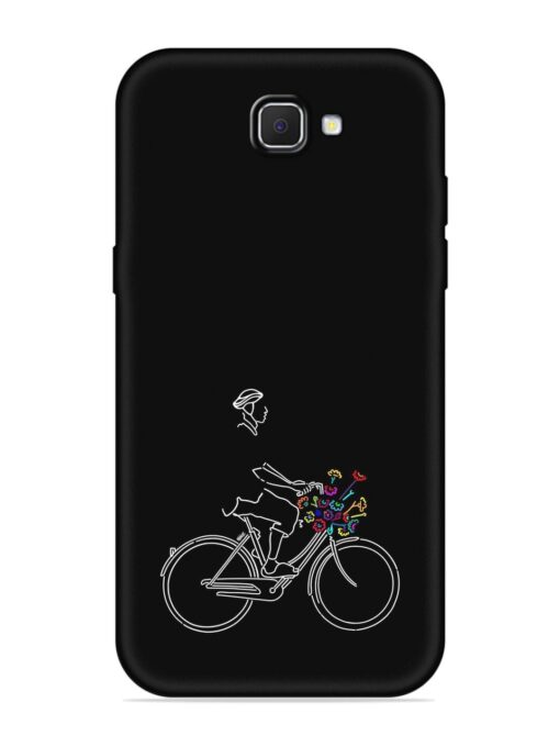 Minimalist Cycle Art Embossed Soft Silicone Case for Samsung Galaxy J7 Prime