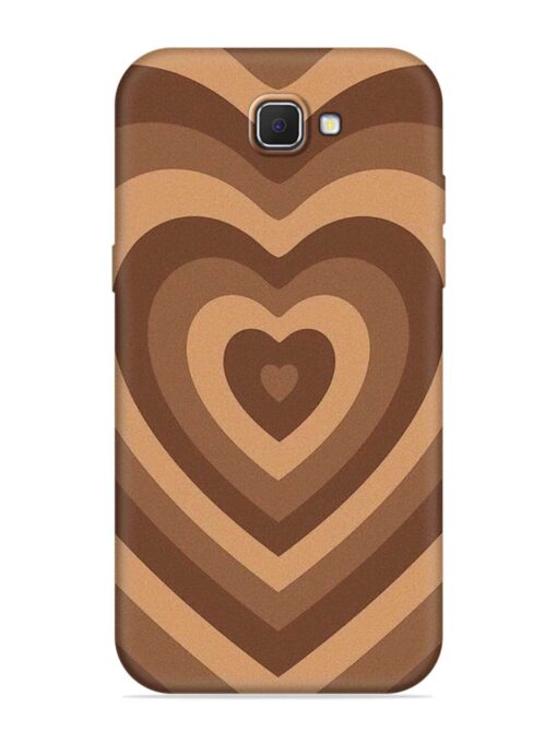 Brown Heart Embossed Soft Silicone Case for Samsung Galaxy J7 Prime 2