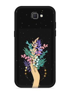 Flower On Hand Embossed Soft Silicone Case for Samsung Galaxy J7 Prime 2