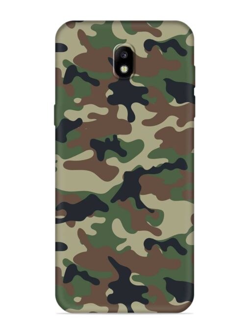 Army Military Camouflage Dark Green Embossed Soft Silicone Case for Samsung Galaxy J7 Pro