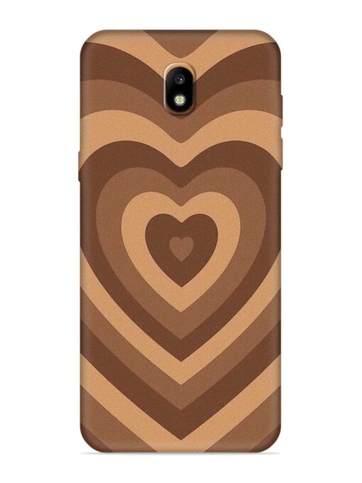 Brown Heart Embossed Soft Silicone Case for Samsung Galaxy J7 Pro Zapvi