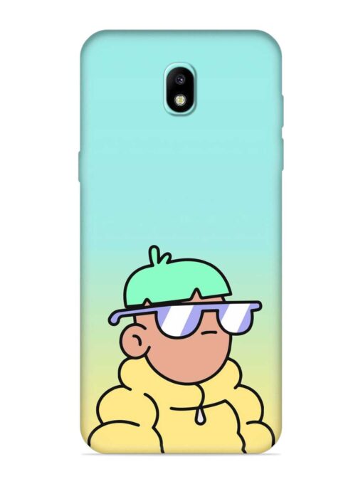 Doodles Cool Character Embossed Soft Silicone Case for Samsung Galaxy J7 Pro