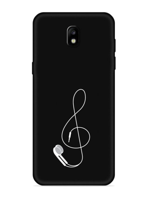 Music Earphone Vector Embossed Soft Silicone Case for Samsung Galaxy J7 Pro