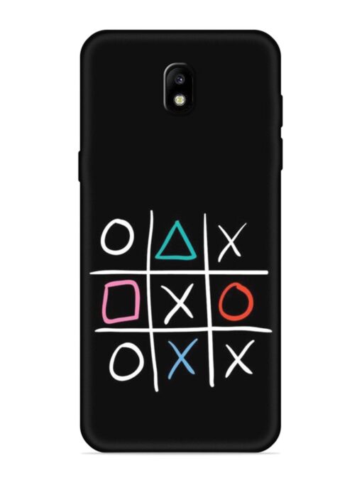 Super Neon Tic-Tac-Toe Embossed Soft Silicone Case for Samsung Galaxy J7 Pro