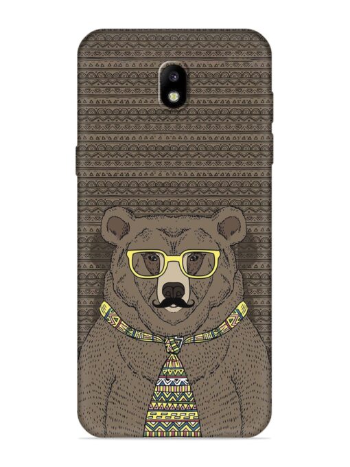 Grizzly Bear Embossed Soft Silicone Case for Samsung Galaxy J7 Pro