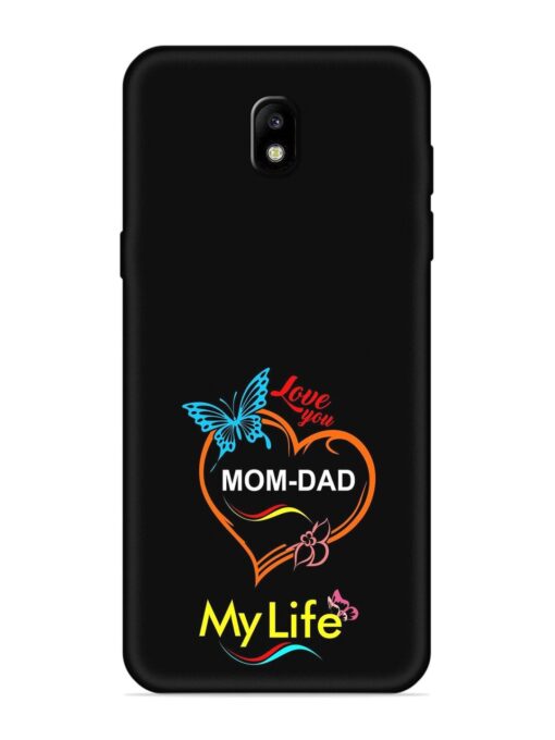 Love You Mom Dad Embossed Soft Silicone Case for Samsung Galaxy J7 Pro