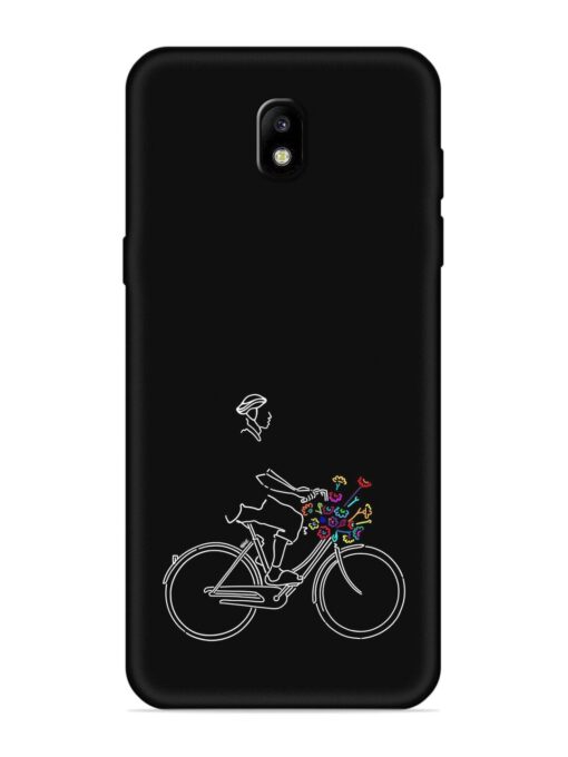 Minimalist Cycle Art Embossed Soft Silicone Case for Samsung Galaxy J7 Pro