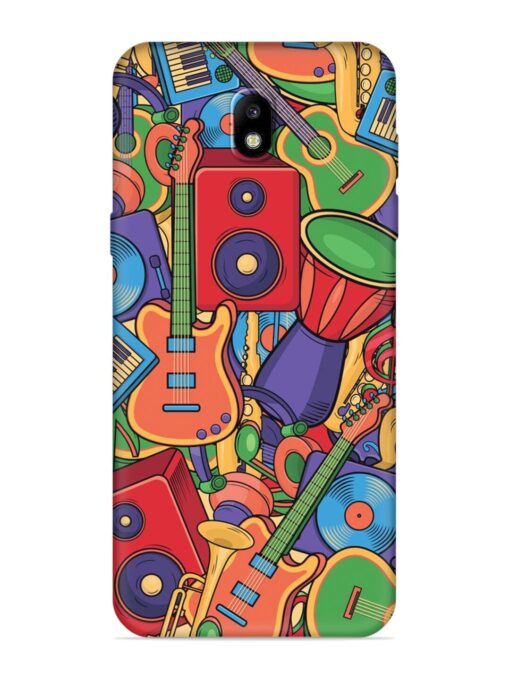 Colorful Music Art Embossed Soft Silicone Case for Samsung Galaxy J7 Pro