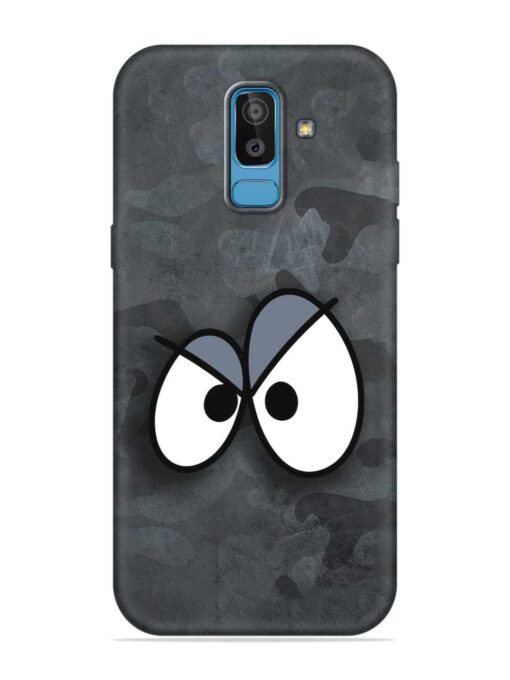 Big Eyes Night Mode Embossed Soft Silicone Case for Samsung Galaxy J8