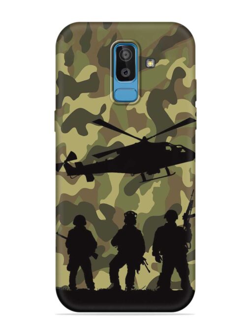 Army Heros Embossed Soft Silicone Case for Samsung Galaxy J8