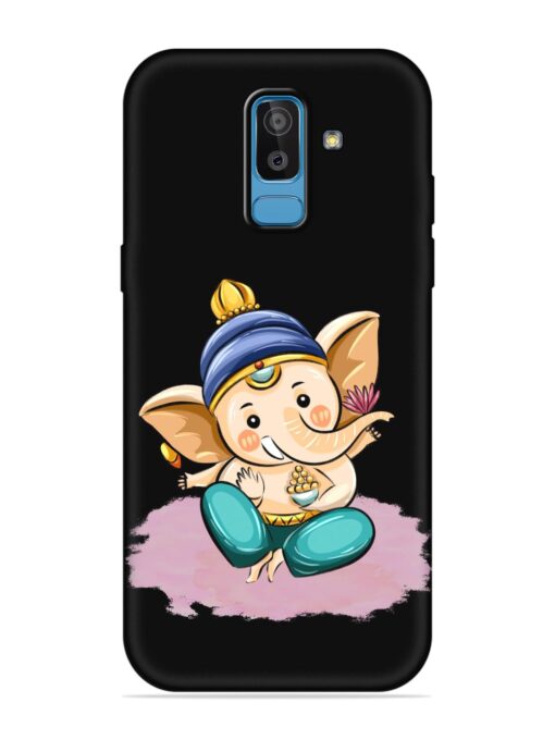 Bal Ganesh Vector Art Embossed Soft Silicone Case for Samsung Galaxy J8