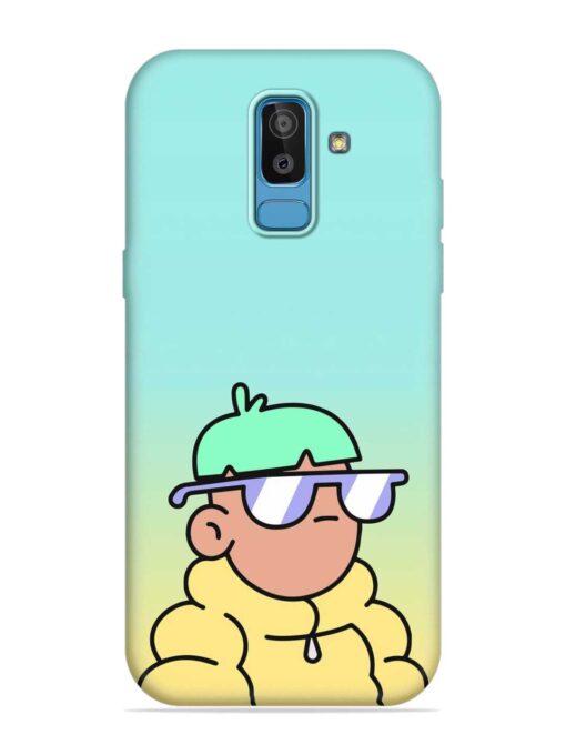 Doodles Cool Character Embossed Soft Silicone Case for Samsung Galaxy J8