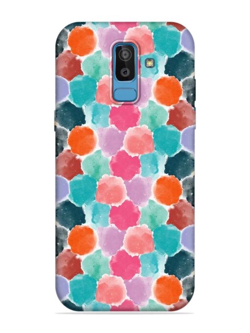 Colorful Seamless Pattern Embossed Soft Silicone Case for Samsung Galaxy J8 Zapvi