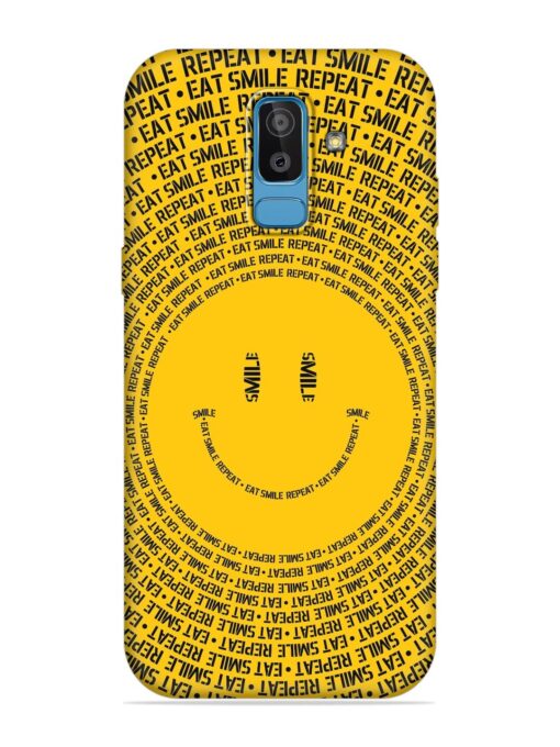 Smiley Embossed Soft Silicone Case for Samsung Galaxy J8 Zapvi