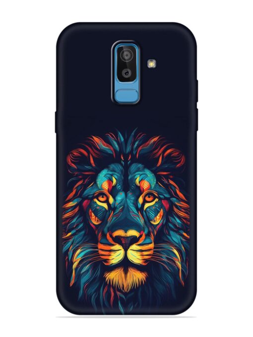 Colorful Lion Embossed Soft Silicone Case for Samsung Galaxy J8 Zapvi