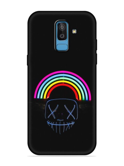 Mask Rainbow Embossed Soft Silicone Case for Samsung Galaxy J8