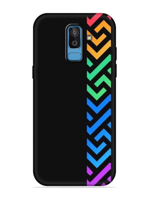 Colorshape Stripes Embossed Soft Silicone Case for Samsung Galaxy J8