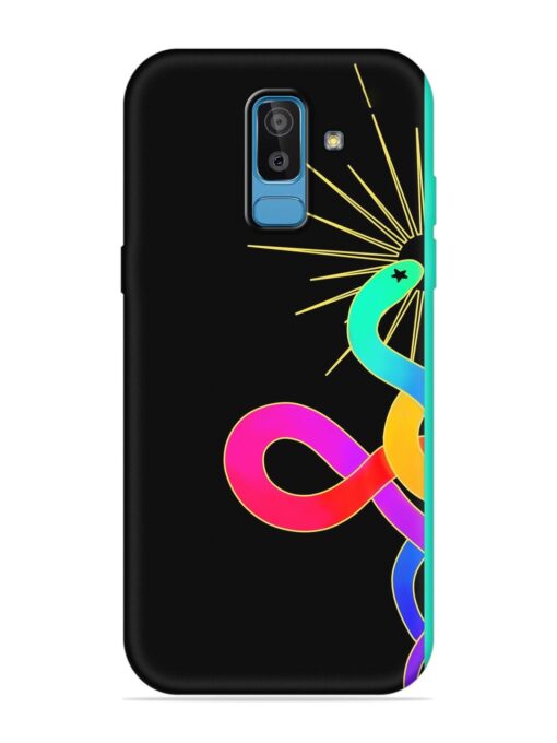 Art Geometric Abstraction Embossed Soft Silicone Case for Samsung Galaxy J8