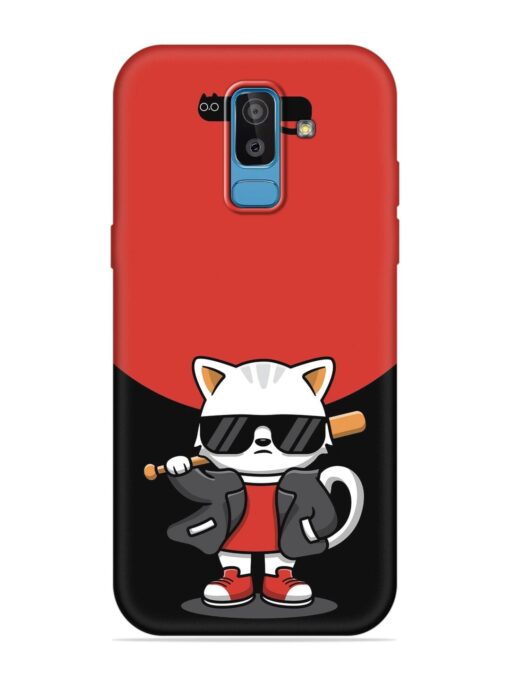 Cool Little Bear Cartoon Embossed Soft Silicone Case for Samsung Galaxy J8 Zapvi