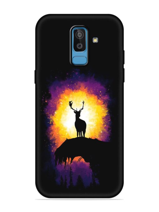 Elk Animal Art Embossed Soft Silicone Case for Samsung Galaxy J8 Zapvi