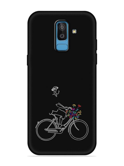 Minimalist Cycle Art Embossed Soft Silicone Case for Samsung Galaxy J8 Zapvi