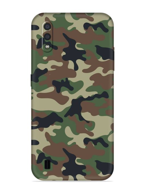 Army Military Camouflage Dark Green Embossed Soft Silicone Case for Samsung Galaxy M01