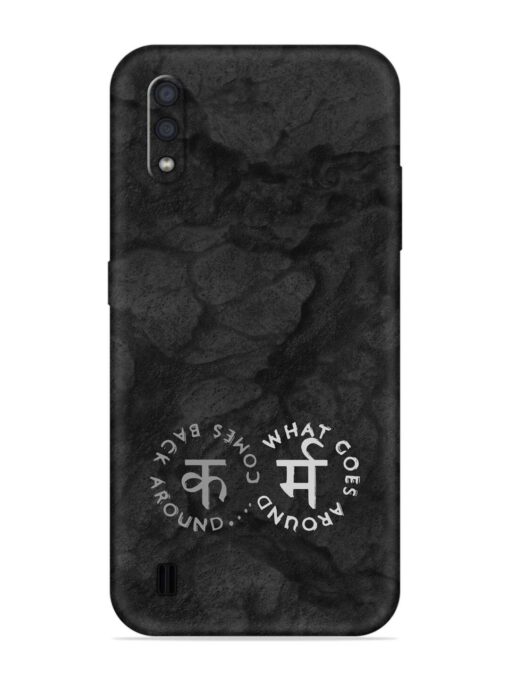 Karma Hindi Word Embossed Soft Silicone Case for Samsung Galaxy M01 Zapvi