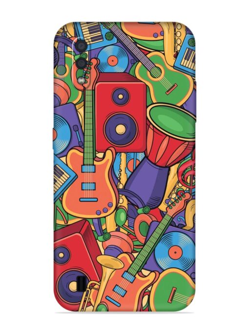 Colorful Music Art Embossed Soft Silicone Case for Samsung Galaxy M01