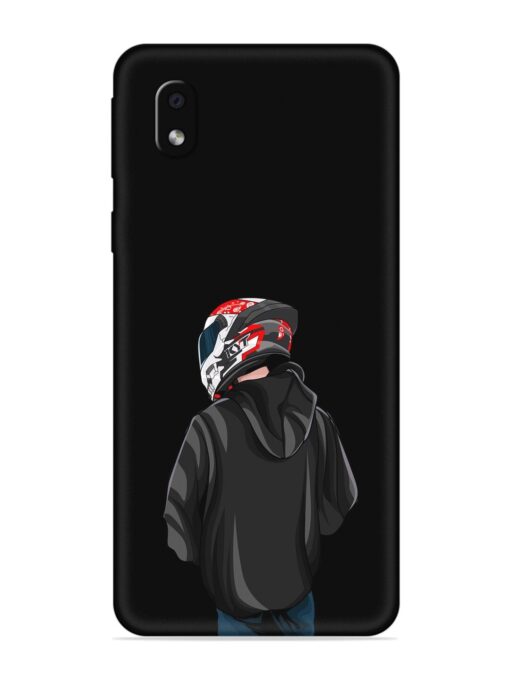 Motorcycle Rider Embossed Soft Silicone Case for Samsung Galaxy M01 Core