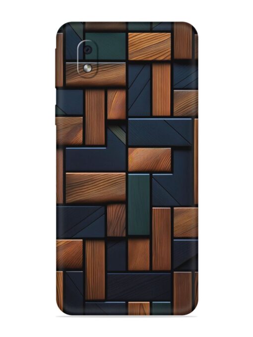 Wooden Background Cubes Embossed Soft Silicone Case for Samsung Galaxy M01 Core Zapvi