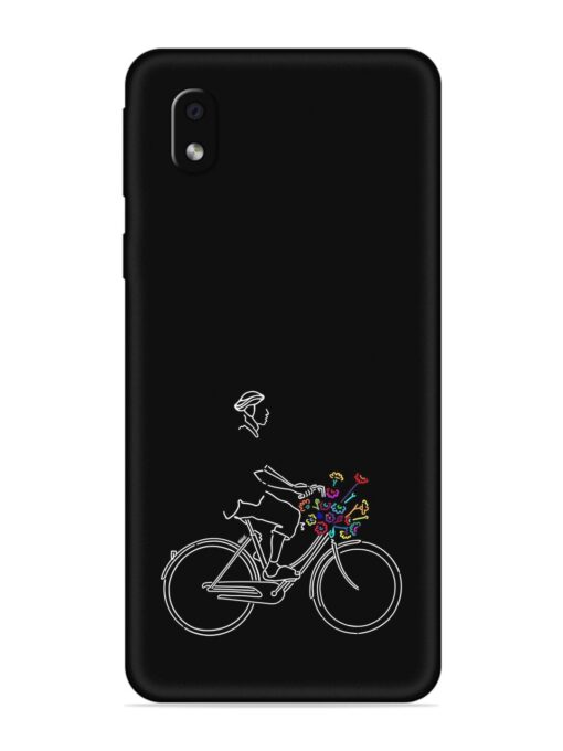 Minimalist Cycle Art Embossed Soft Silicone Case for Samsung Galaxy M01 Core