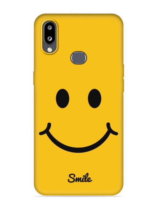 Yellow Smiley Embossed Soft Silicone Case for Samsung Galaxy M01S